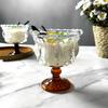 Palace-Style Crystal Glass Dessert Cup for Ice Cream, Yogurt, Fruit Salad, and Bird's Nest