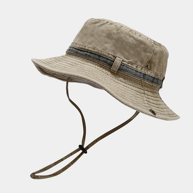Unisex Washed Cotton Wide Brim Sun Hat Fishing Hiking Outdoor Activities Fall