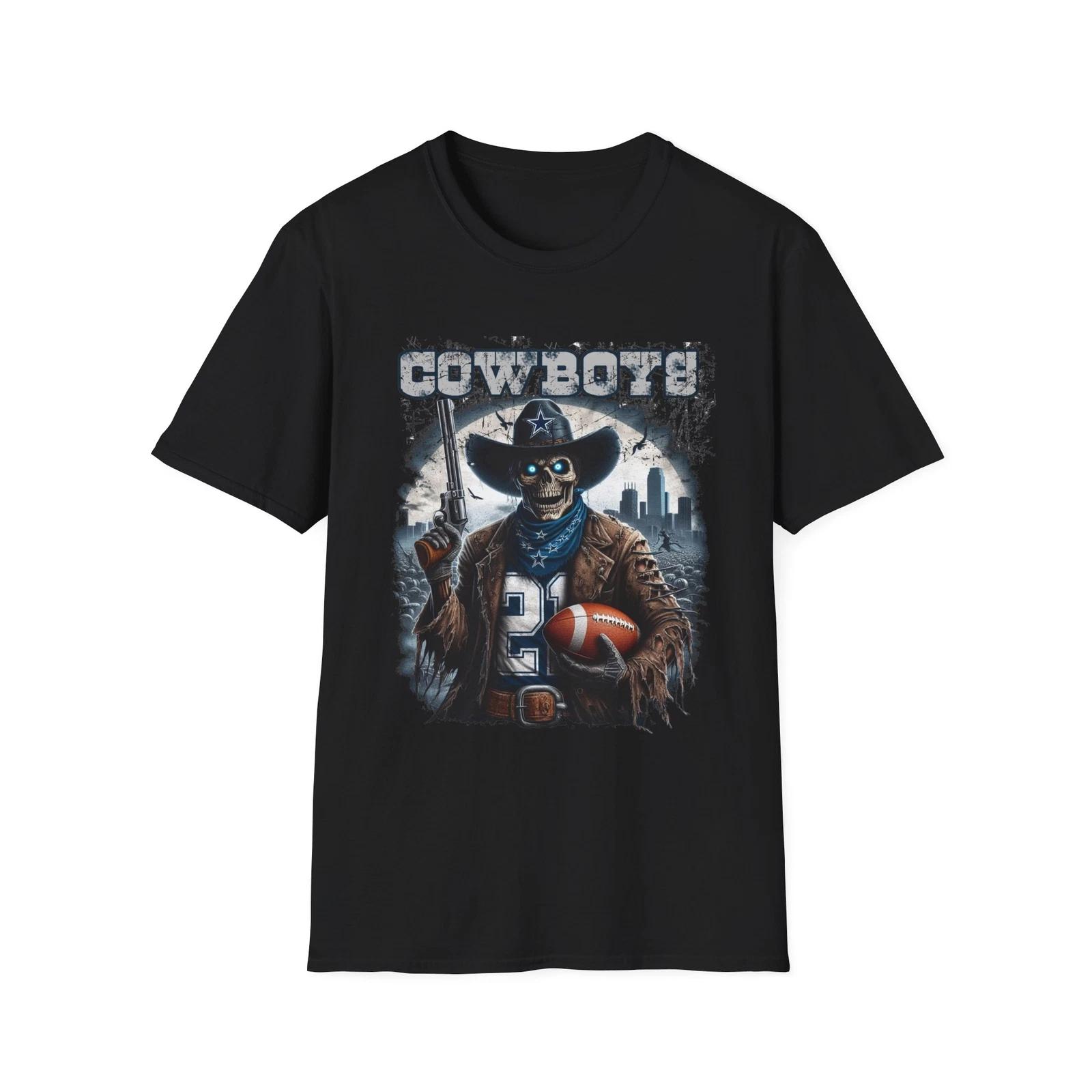 Dallas Cowboys horror T-Shirt - Unique NFL Fan Apparel XXXXL