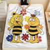 1PC La Abeja Maya Patterned Flannel Blanket Suitable For All Seasons for Home Decor Warmth and Comfort Gifts Holiday Present