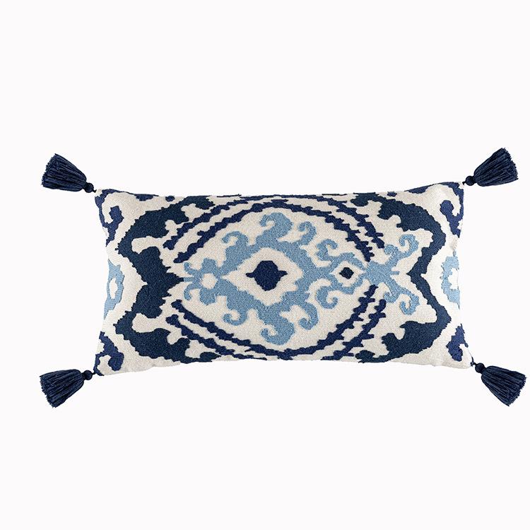 Ins Style Moroccan Living Room Sofa Handmade Pillow Case Indian B&B Embroidered Pillow Exotic Ethnic