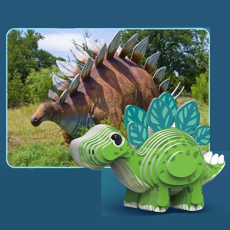 Children'S 3D Puzzle Kindergarten Animal Puzzle Intelligence Early Education Toys Dinosaur Animal Model Paper 3-4-5-6 Years Old