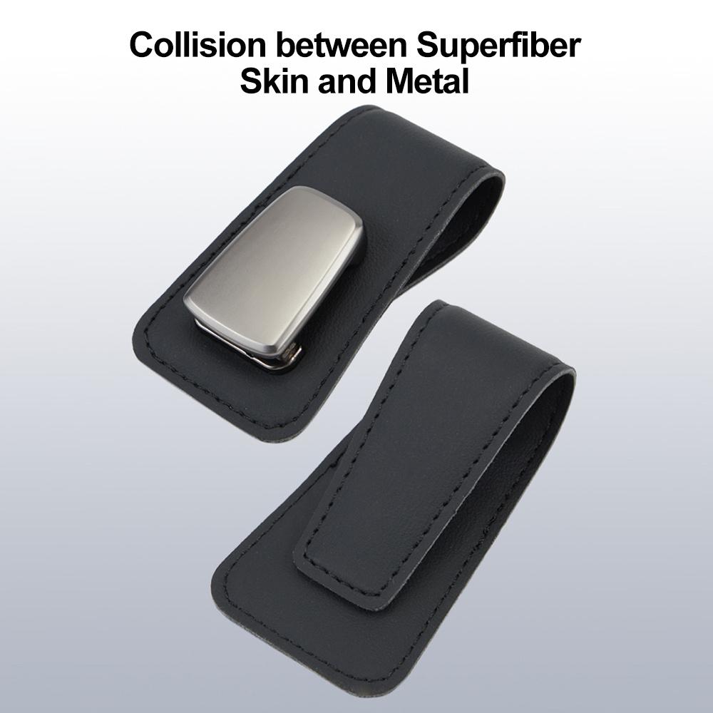 Multifunction Car Sun Visor Glasses Clip Leather Eyeglasses Clip Automobile Sunglasses Holder Card Case Auto Interior Accessorie