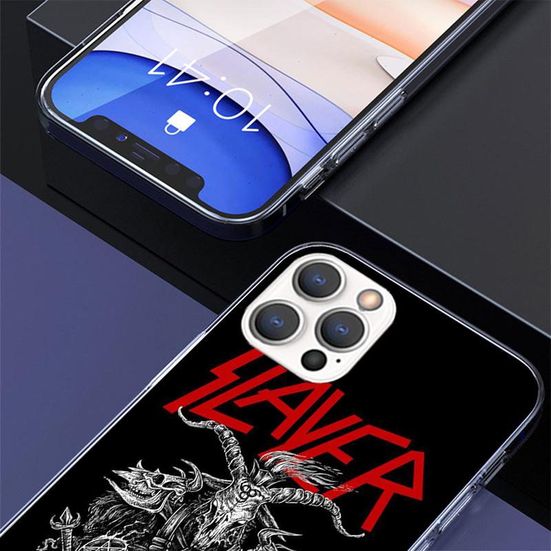 Slayer Heavy Metal Rock Band Handyhülle Für iPhone 17 Air 16 Pro Max 16E 15 + 14 Plus 11 12 13 Mini 7 8 SE Geschenk Druckabdeckung Fund