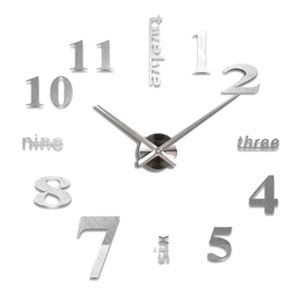 

Домашний декор DIY часы арабская 3D зеркальная поверхность настенная наклейка серебряный