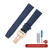 Captain Blue Citizen High Density Knitting Wrist for IWC Pilot Portugal Portofino Nylon Canvas Men 20mm 21mm 22mm Watch Strap