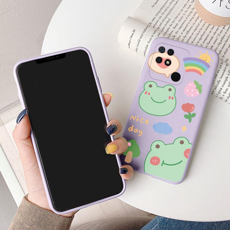 For Redmi 10C 10 C Back Cover Protective Case Soft Silicone Cute Cartoon Cat Frog Phone Case For Xiaomi Redmi 13C 14C 12C Coque