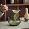Japanese-Style Bamboo Green Thread Matcha Bowl Set, Baibenli + Tea Powder Sieve, Etc., Fully Unlocked Exquisite Tea Ceremony