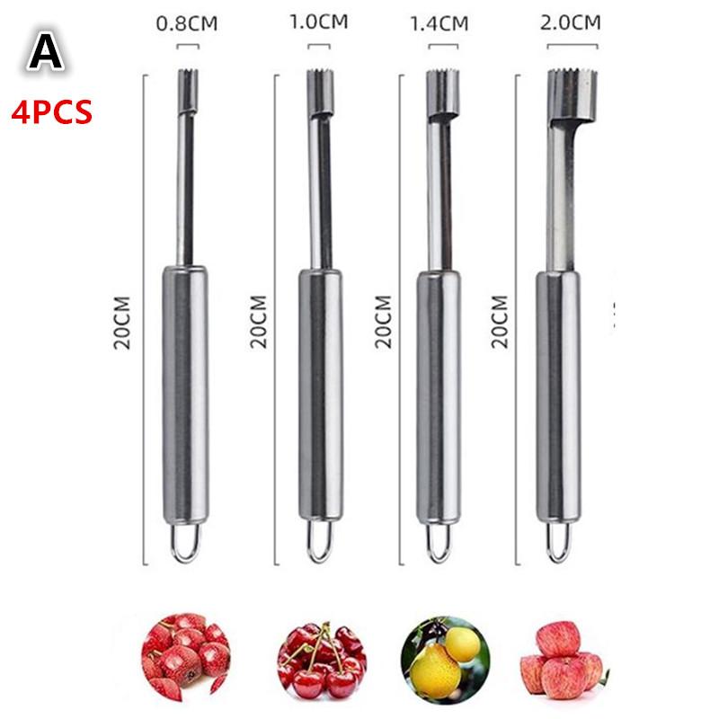 

4/6 Pcs Fruit Core Remover Cutter Kitchen Gadgets Stainles Steel Home Vegetable Tool Red Dates Corers Fruit Core Remove Tool A