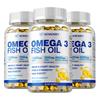 High-purity Omega-3 Fish Oil Capsules, Dietary Supplement, All-natural, Suitable for Both Men and Women.