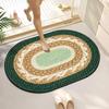 Minimalist Woven Diatomaceous Earth Bath Mat - Absorbent, Easy-Clean, Non-Slip for Bathroom or Entrance