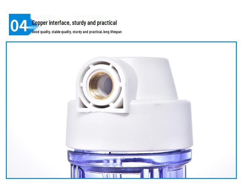 10-Inch Transparent Filter Housing with 4-Point Copper Thread for Household Water Purifiers