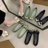 Fashion New French Bow Small Leather Shoes for Women Spring/Summer British Style Fashion Versatile Work One Step Single Shoes for Women