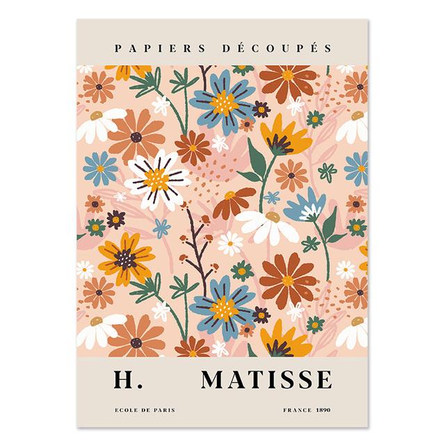 

Матисс плакаты с цветочным рынком маленькие цветочные принты красочная картина на холсте скандинавская настенная картина для гостиной домашний декор 21cm×30cm NoFrame