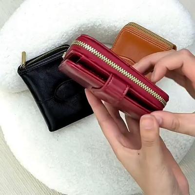 Frauen Brieftasche Frau Kurze Karte Halter Leder Weibliche Geldbörse Vintage Frauen Luxus Kleine Brieftasche