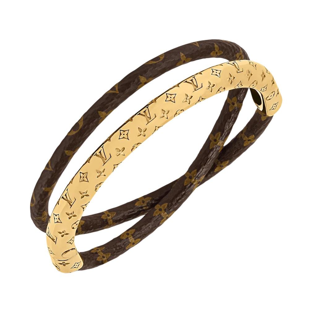 Louis Vuitton Metal Bangles Women's Gold/Brown M4885