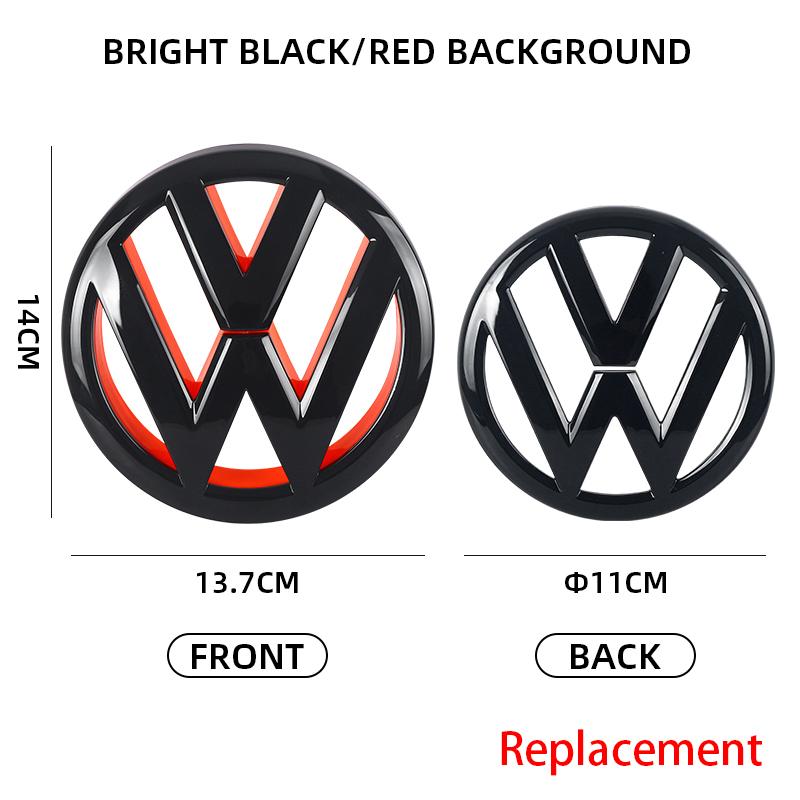 For Volkswagen Car Front Grill Badge Trunk Lid Cover Replacement Accessories 137mm X 110mm For Volkswagen VW 2009-2013 MK6 Golf6