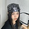 Soft Wrap Leopard Print Hair Scarf Hip Hop Punk Bandana Headwear Triangular Headscarf  Ladies