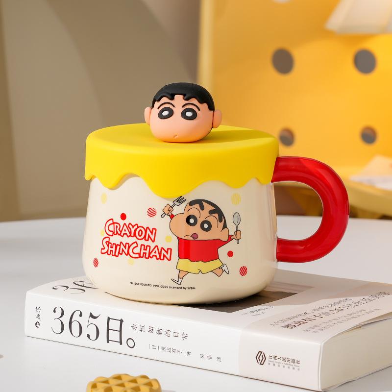 Uroczy kubek Crayon Shin Chan  Kubek ceramiczny o wysokim poziomie wyglądu dla dziewcząt  Kubek do kawy, mleka do biura  Prezent urodzinowy