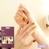Glam Shell&Glitter Nail Stickers 24pcs | Self-Adhesive Strips, Bold Chic Mix, Quick 5-Min Manicure