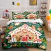 Gingerbread House and Snowman. Bedding Sets Duvet Cover Sets Duvet Covers Pillowcases(1 * Duvet Cover 2 * Pillowcases Without Duvet Insert)