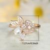 Roségold-Kamelienschalen-Ring, leicht eingelegt, zarter Feen-Look, gefranste Blume, exquisiter Ring