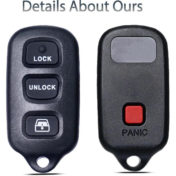 SUPALAND Key Fob Keyless Entry Fits for Toyota 4Runner 1999-2009 / Sequoia 2001-2007 Remote Control Replacement HYQ12BBX HYQ12BAN 89742-35050