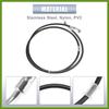 55.12" Length 10mm ID Motorcycle Hydraulic Brake Line Oil Hose Pipe Stainless Steel Braided Cable for ATV Motocross Sport Bikes Street Bikes Black