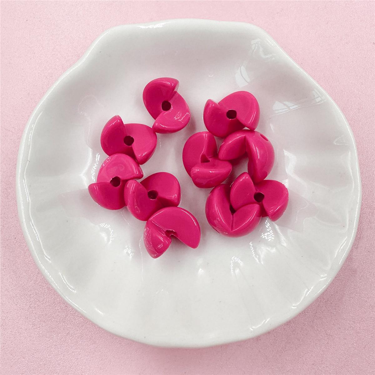 

Акриловые аксессуары ручной работы, свободные бусины 10 шт., сделай сам, для брелока, модные браслеты 10*12,7 мм, однотонные аксессуары с двойным пиньинь розы красного