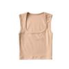 Women's Square Neck Sleeveless Crop Tank Top Slim Fit Solid Basic Camisole Shirt
