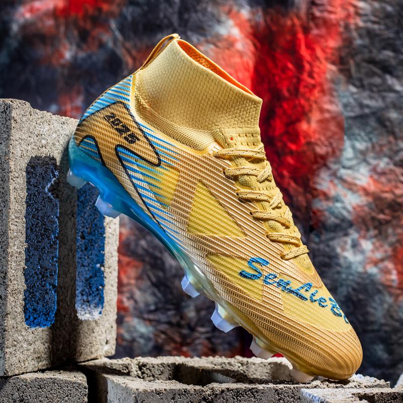 35-46 Men's High-top Football Shoes Long Spikes Sports Football Boots Large Size Kid's Football Boots