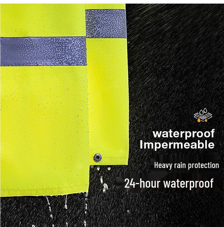 High-Visibility Reflective Rain Pants for Traffic and Patrol Safety