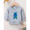 European Sizes Cute Bear Print Sweatshirt for Kids Aged 0-3, Perfect  with Long Sleeves And a Round Neck