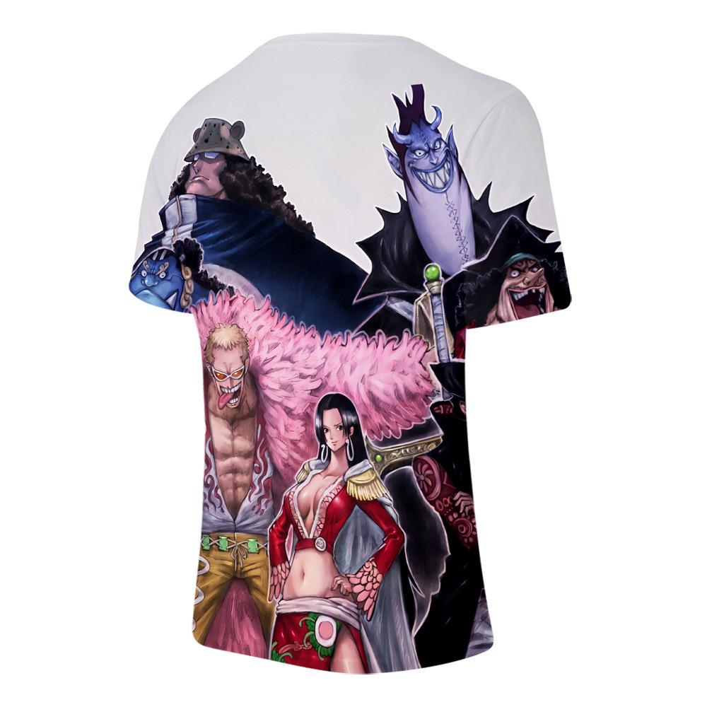 6 Colors Fashion ONE PIECE Cartoon T Shirts for Women Men Summer Clothing Fitness O Neck Man T-shirt Oversized Men T-shirts Tops