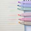 12Pcs/Set Highlighter Pens Non-Neon Pastel Colors Quick Dry Marking Pen Study Journaling Office School Supplies