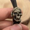 Piratenschädel Messing Messerperle Outdoor Werkzeug Anhänger DIY Schlüsselanhänger Gewebte Armbänder Zubehör Lanyard Anhänger
