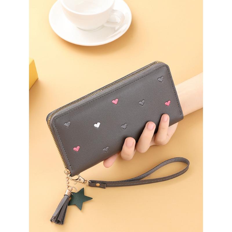 Women Wallets Tassel Zipper Long Wallet Clutch Purse Coin Card Holder