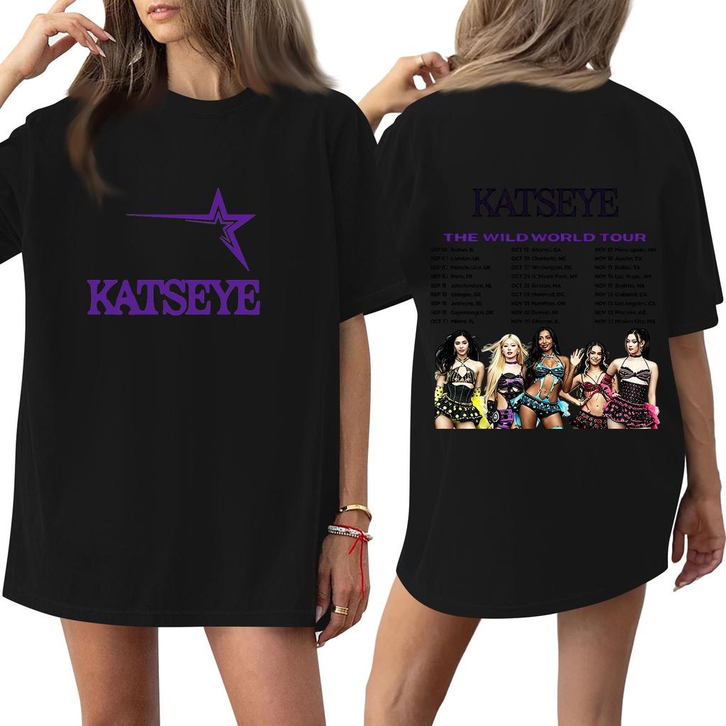 Women's Short Sleeve T-Shirt Casual Letter Print Neck Tee for Daily Wear