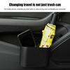Top Quality Car Bin Hanging Vehicle Trash Garbage Dust Case Storage Box Black Square Pressing Type Can Auto Interior Accessories