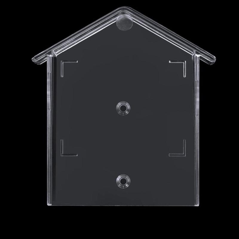 Wireless Doorbell Waterproof Cover Clear House Shape Doorbell Rain Cover Plastic Doorbell Protector Box Cover
