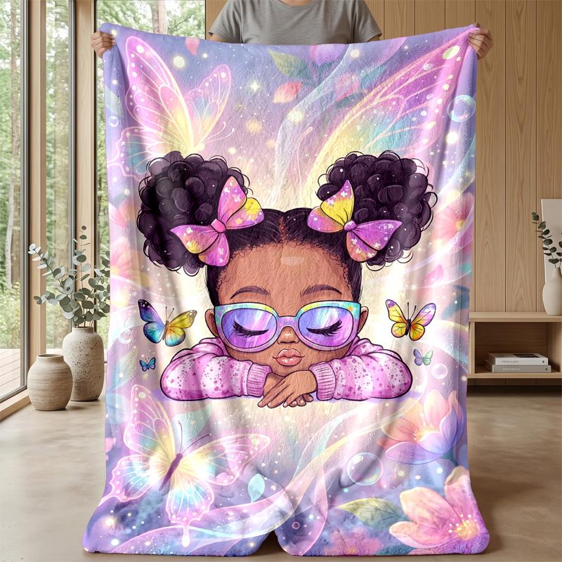 Fairy Tale Adventure Theme Blanket Lightweight Warm Flannel Blanket Decorative Throw Blanket for Home Decoration