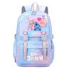 Lilo & Stitch Backpack for Kids Boys Girls, Large Capacity School Bag, Cute Cartoon Daypack, Blue