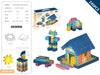 English Version Children Build Houses Square Building Blocks Kindergarten 3-6 Years Old Educational Enlightenment Assembling Toys