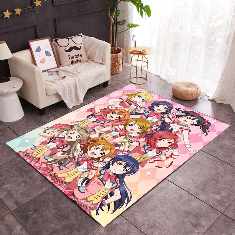 Girl Power Celebration Floor Mat Suitable for Outdoor Dining Room Kitchen Playrooms Anti-slip Rug Anime Office Decor Gift for Festivals