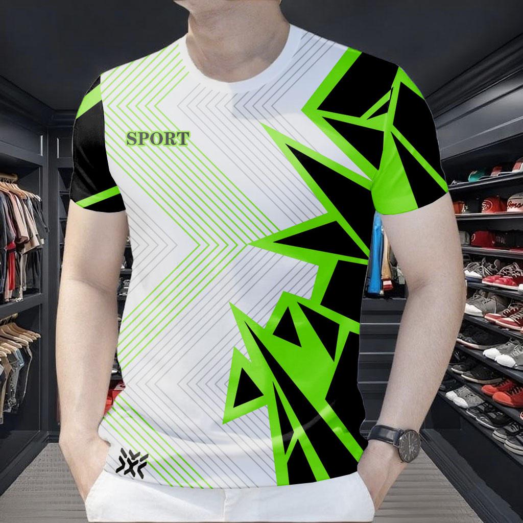Summer Geometric Pattern 3D Printed Men's T-shirt