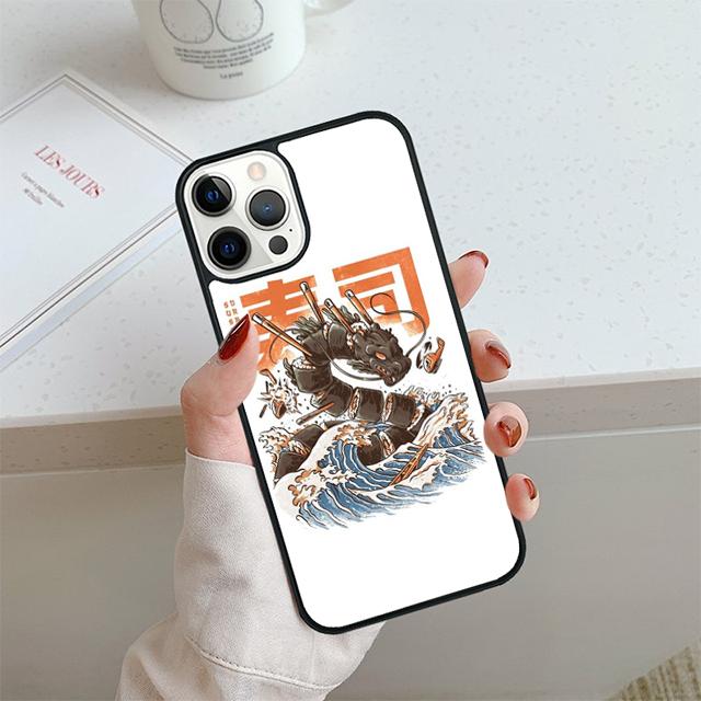 Sushi Dragon Phone Case For iPhone 17 Air 13 12 14 15 16 Cover For Apple iPhone 17 Air 14 15 16 Pro Max 6S Plus Coque