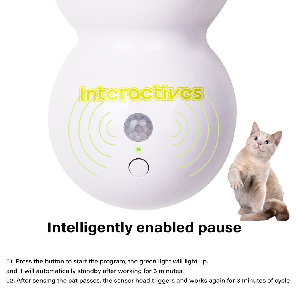 Intelligent Interactive Cat Toy Mobile Activation Wake-Up Earthworm Pole Toy with Tail Automatic Popping Hole Interactive