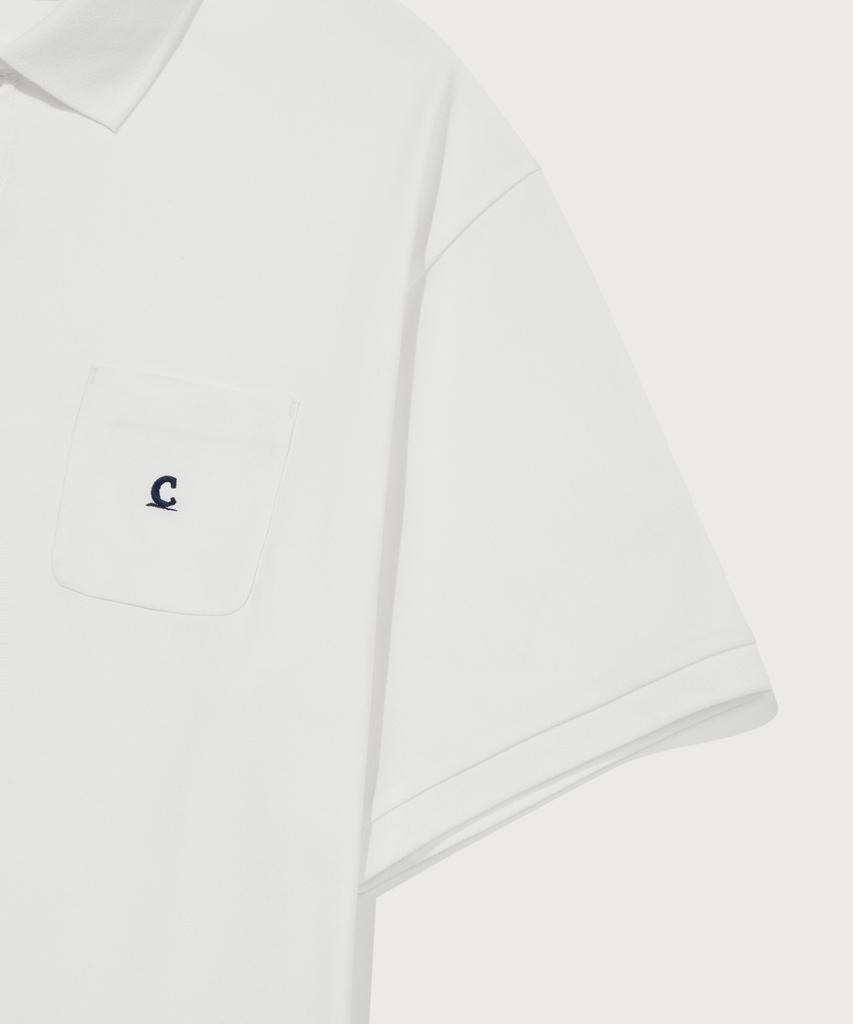 COVERNAT Signature Symbol Pocket Polo Shirt White