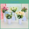 Artificial Chrysanthemum Plant Miniature Home Decor With Faux Silk Material For Balcony And Office Spaces