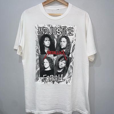 2025 Metallica Heavy Metal Punk Rock Hiphop Hip Hop Avanzado Camisetas de Manga Corta para Hombre y Mujer Alta Calidad Ins